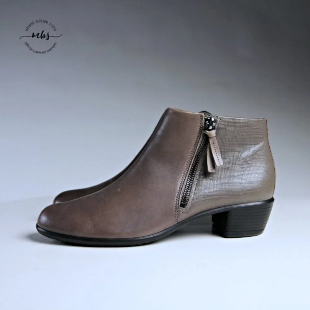 Ecco Touch 36 Leather Boots Tan Women EU 39 US 8‎ - 8.5